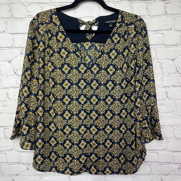 |•41 HAWTHORN•| Pretty Graphic Blouse Size Large - Picture 1 of 8
